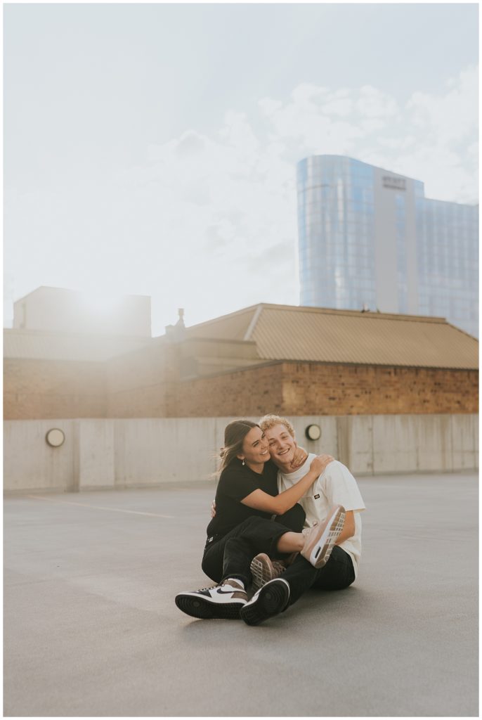 cheesy smiles, candid engagement pictures, boise wedding photographer